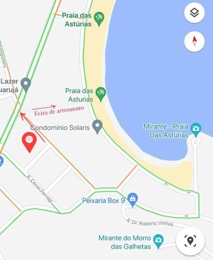Apartamento 100 metros da praia das Astúrias Guarujá Exterior foto